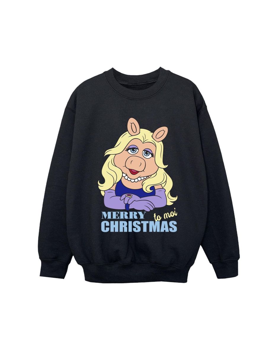 Shop Disney Boys Muppets Miss Piggy Queen of Holidays Sweatshirt Black Online in Qatar VogaCloset