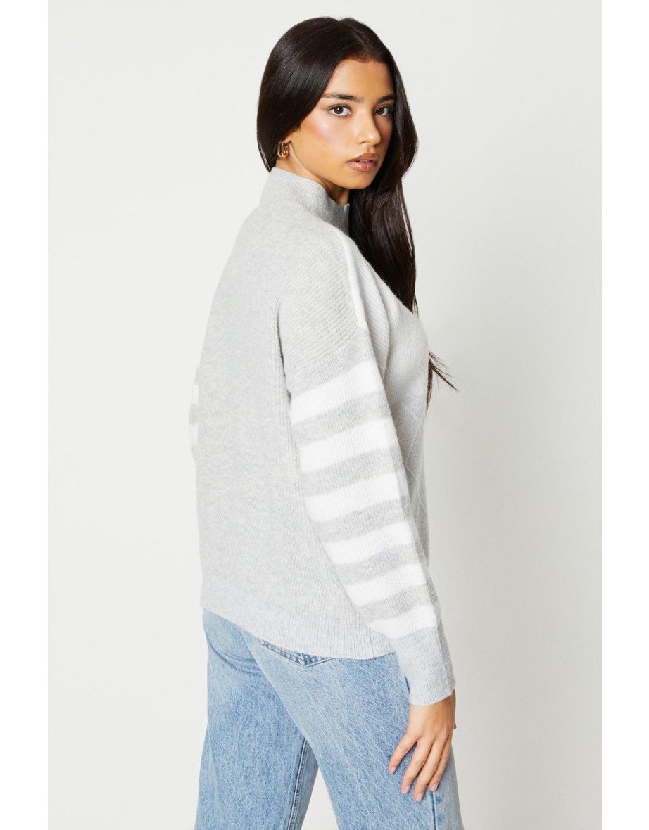 Stripe Colour Block Jumper - 2