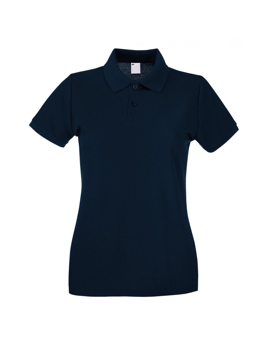 Womens/Ladies Fitted Short Sleeve Casual Polo Shirt - Midnight Blue