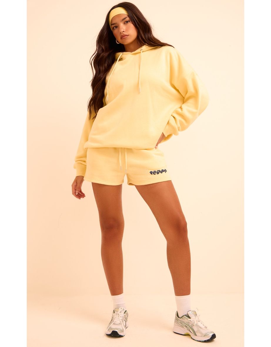Yellow sweat shorts on sale