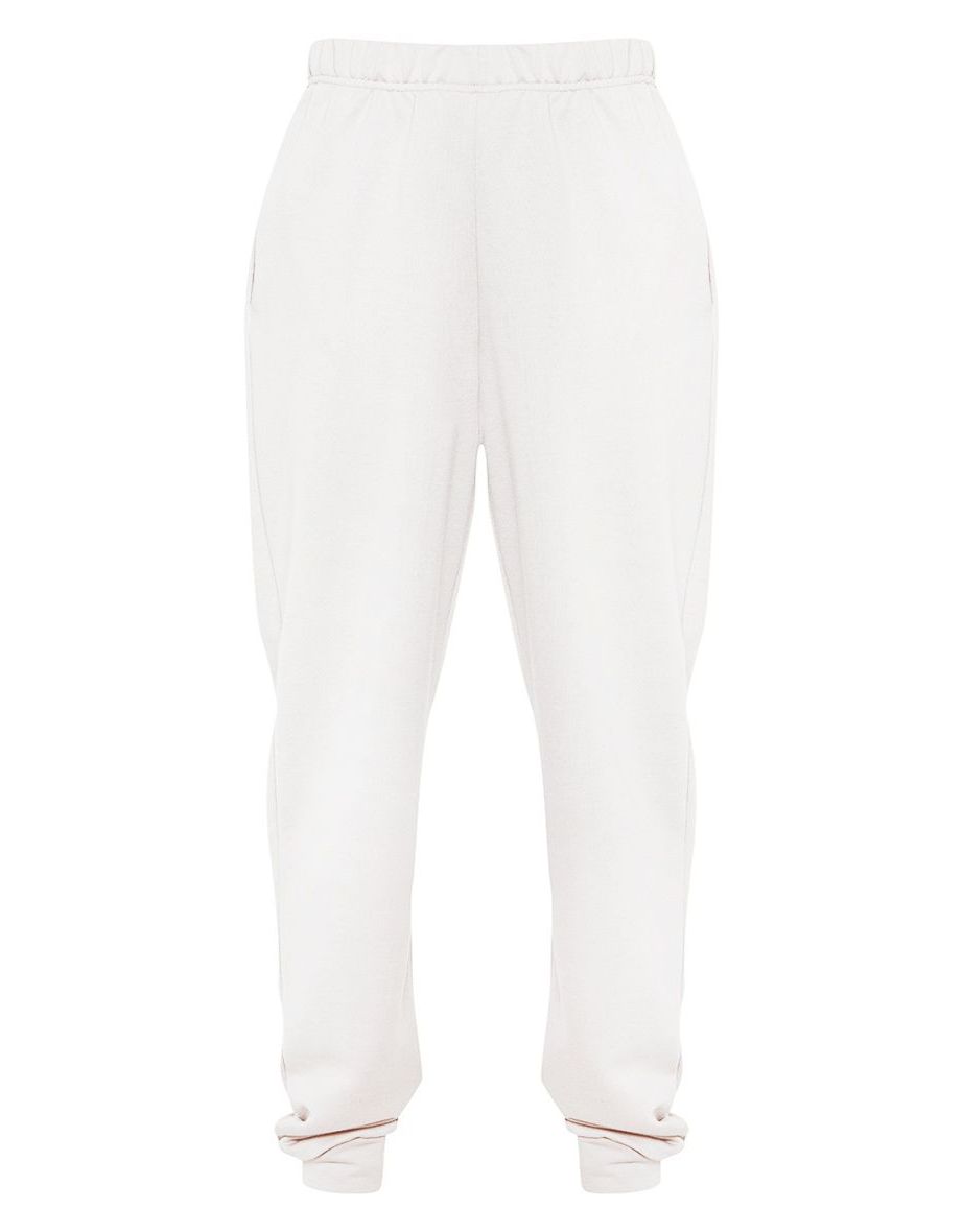 Petite White Casual Joggers - 4