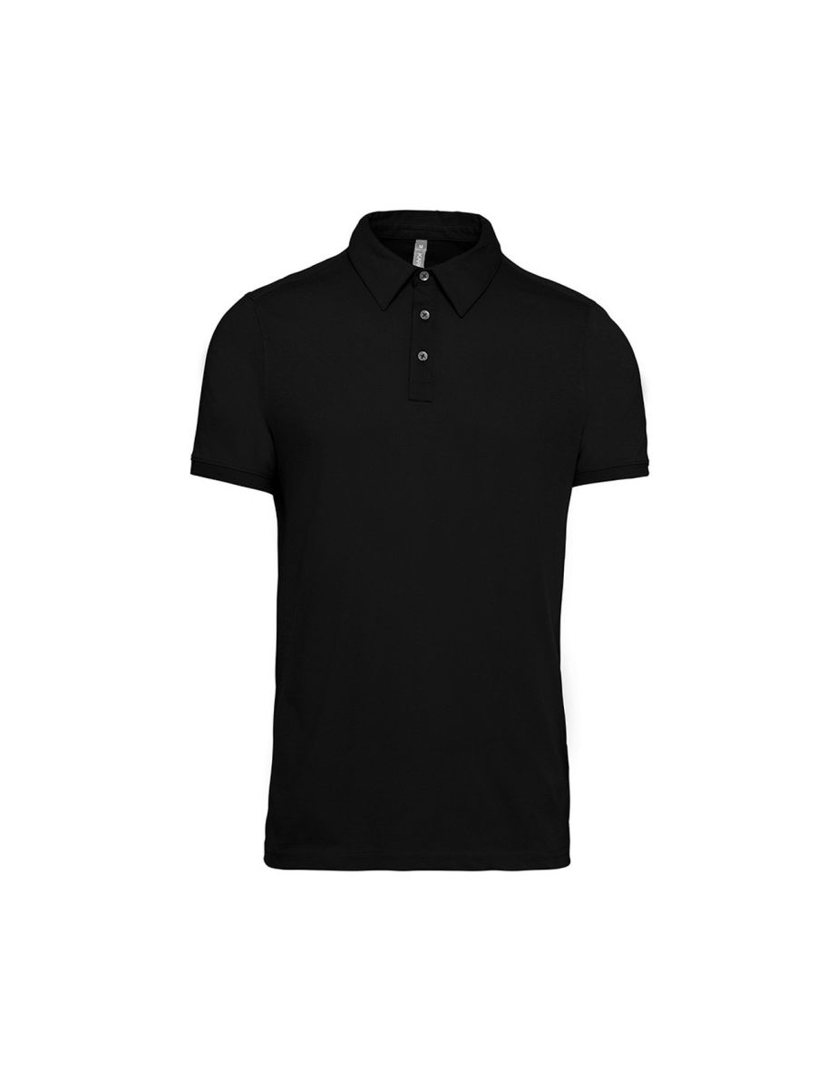 Kariban Mens Jersey Knit Polo Shirt - Black