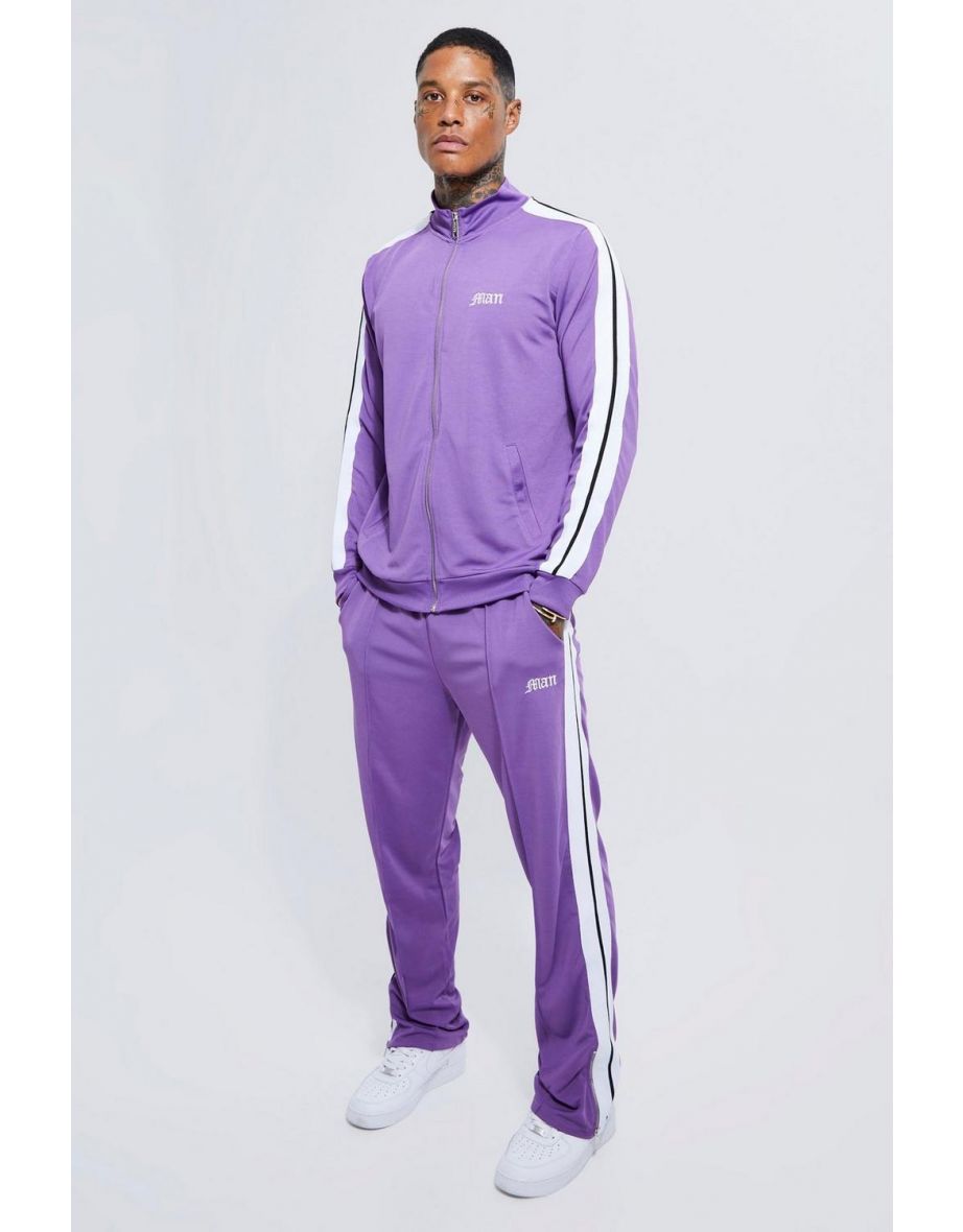 Adidas originals purple tracksuit sales