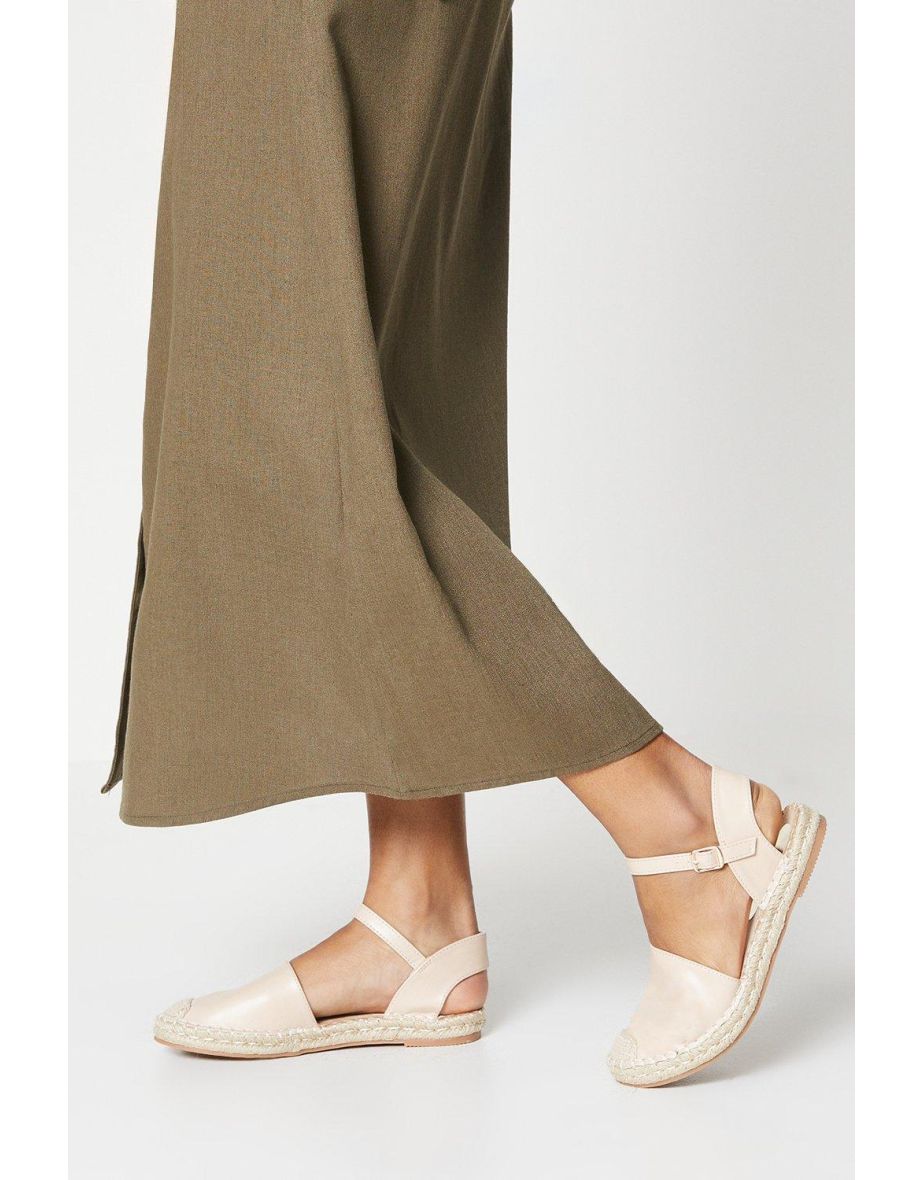 Shop Bea Open Back Closed Toe Espadrille Flat Shoes Online in Oman VogaCloset