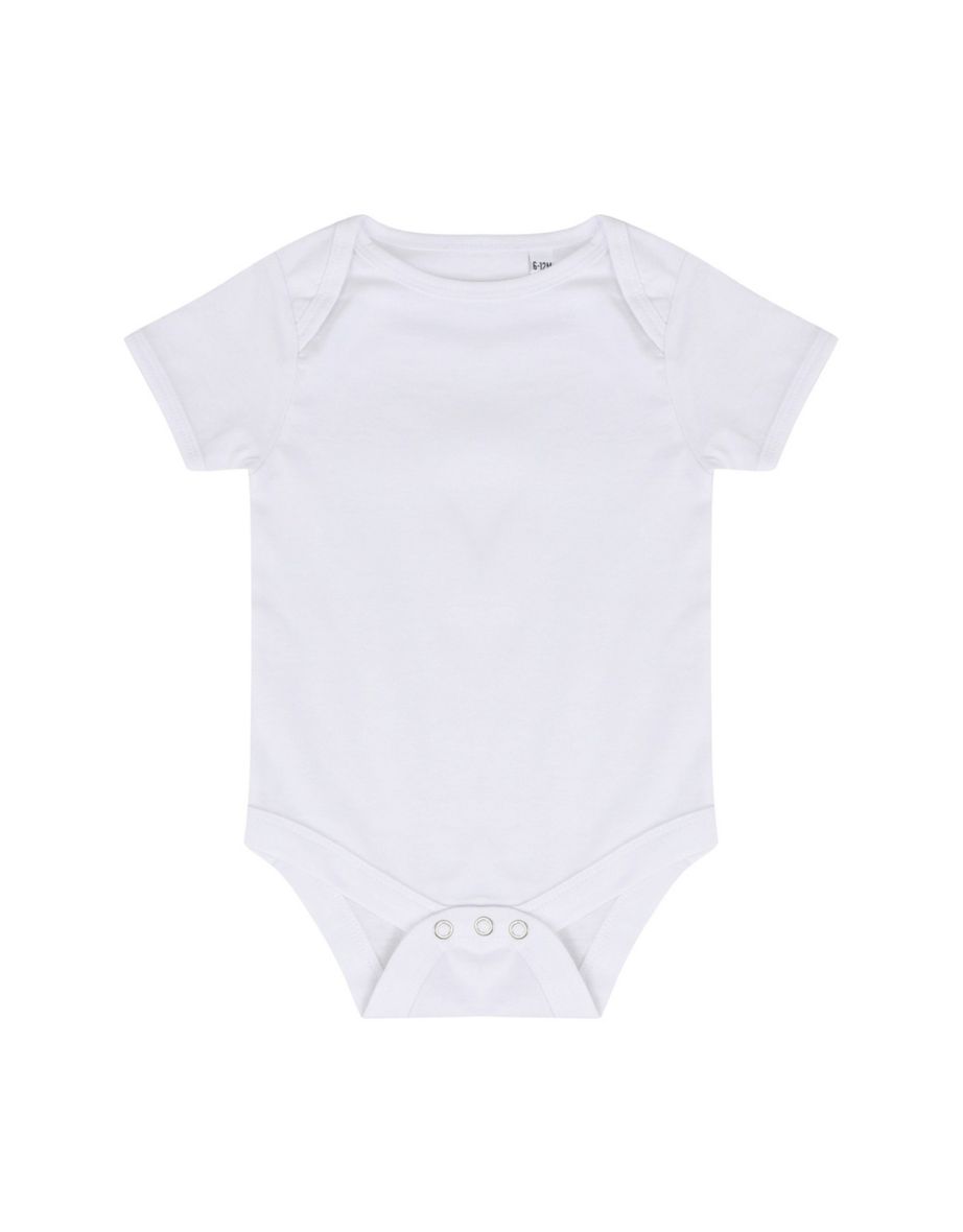 Larkwood Baby Boys/Girls Essential Short Sleeve Bodysuit - White - 1