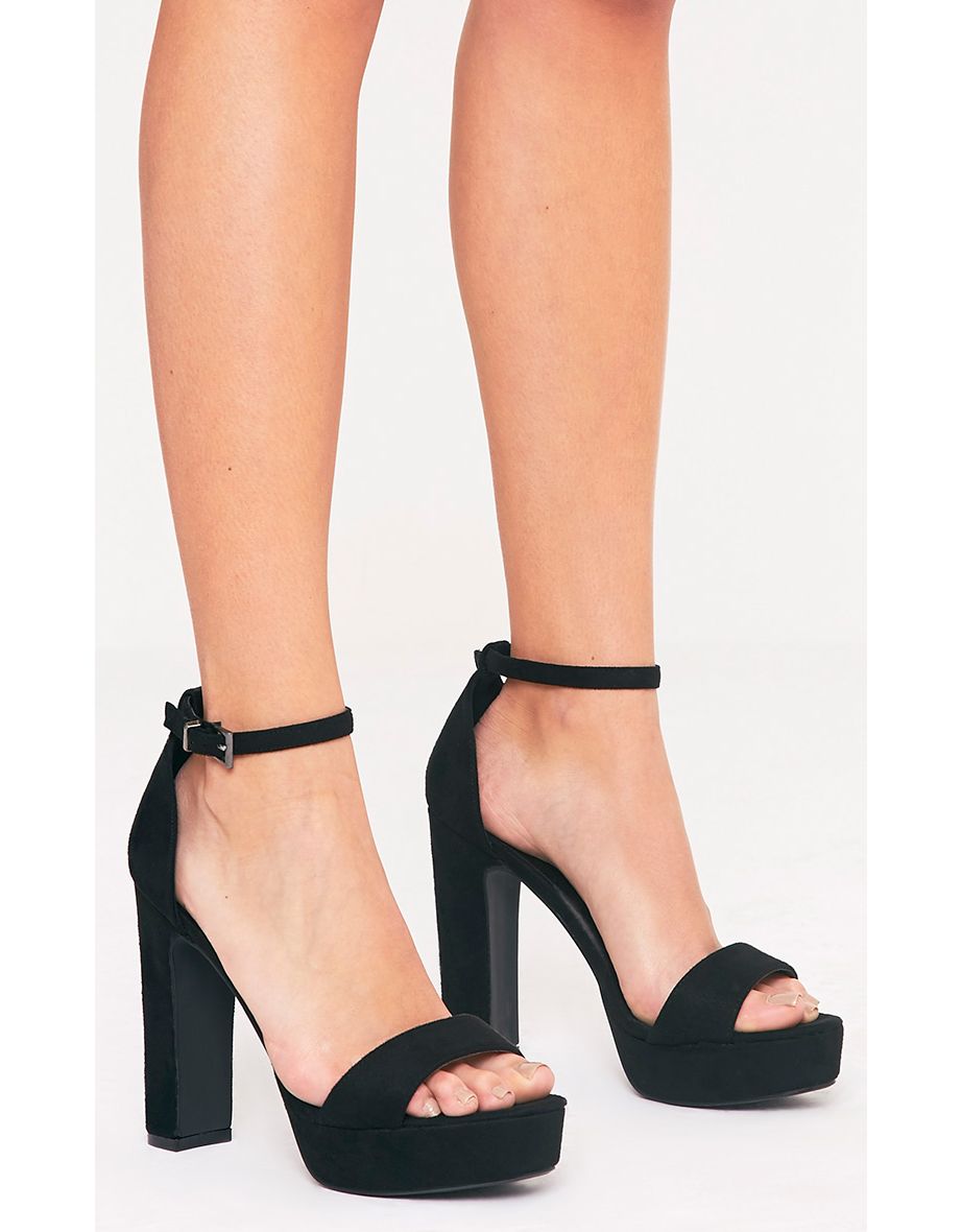 Black suede hot sale flatform sandals