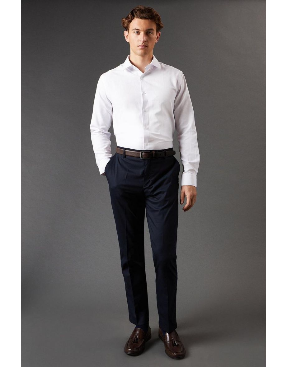Tailored Fit Herringbone Weave Shirt