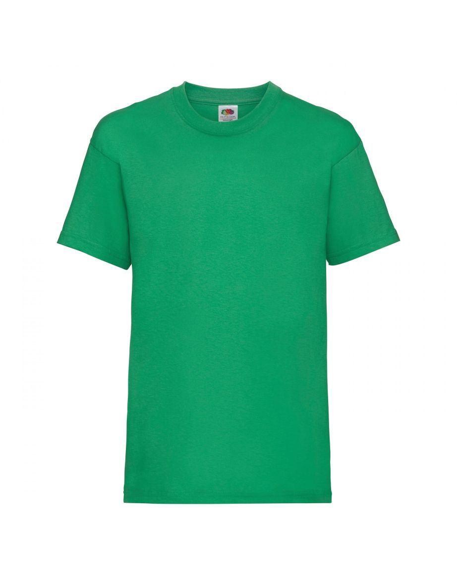 Fruit Of The Loom Childrens/Kids Unisex Valueweight Short Sleeve T-Shirt (Pack of 2) - Kelly Green