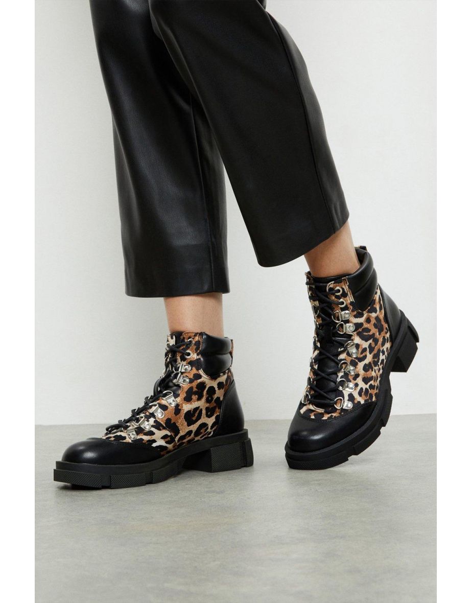 Faith leopard print top boots