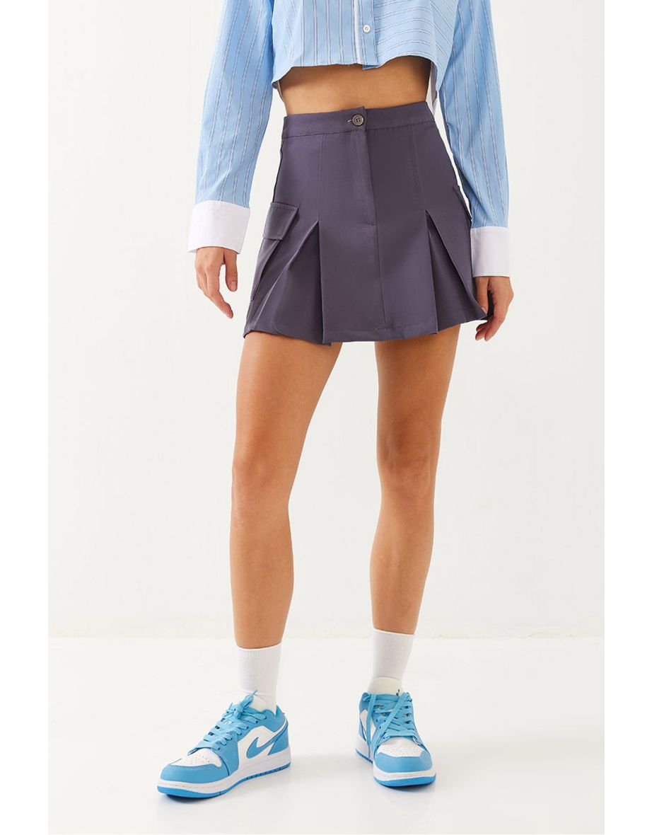 Women's Cargo Pocket Detailed Shorts Skirt