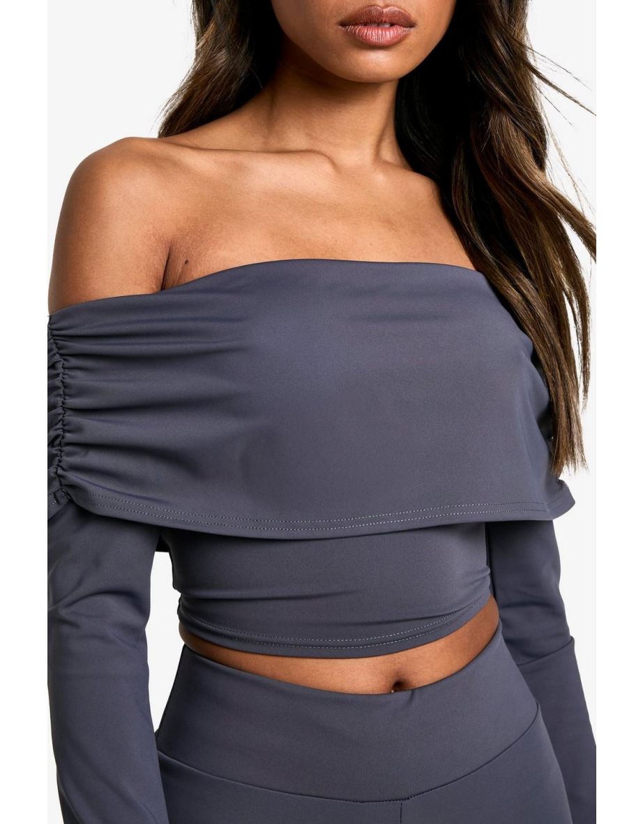 Sculpting Matte Slinky Bardot Top - 3