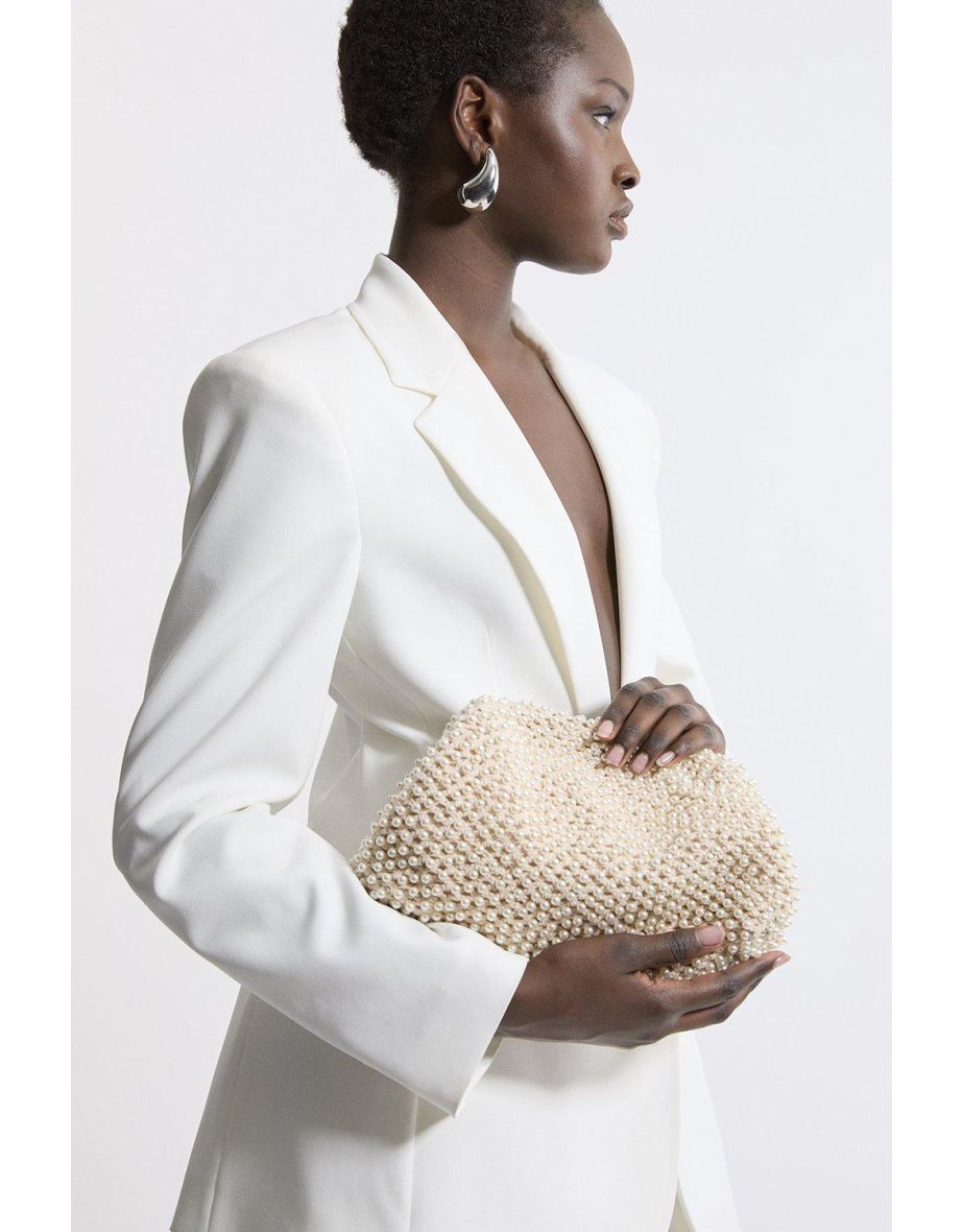Shop Pearl Slouchy Clutch Bag Online in Iraq VogaCloset