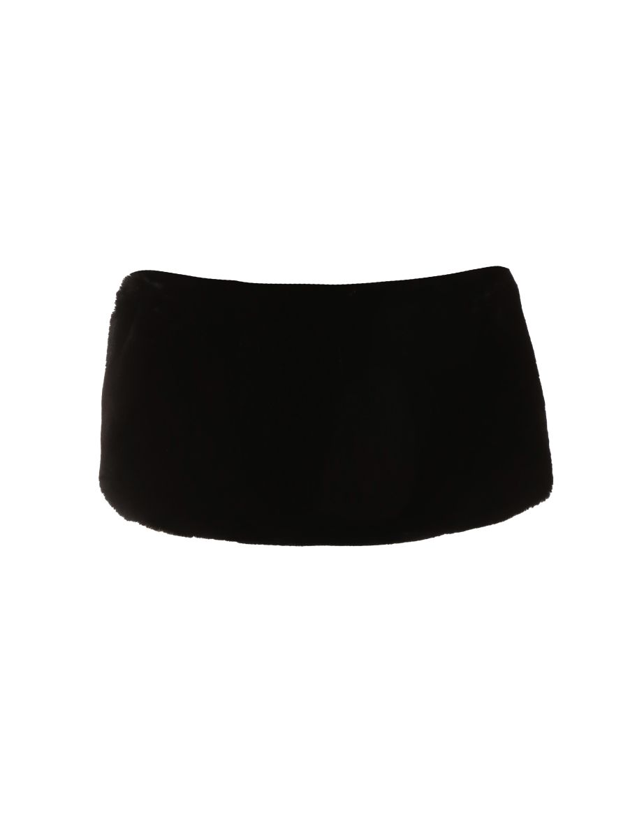 Quiz Black Faux Fur Wrap