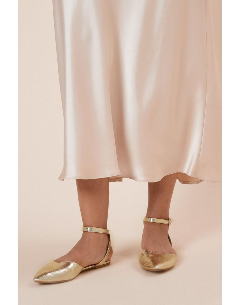 Poppy Open Back Ballet Flats