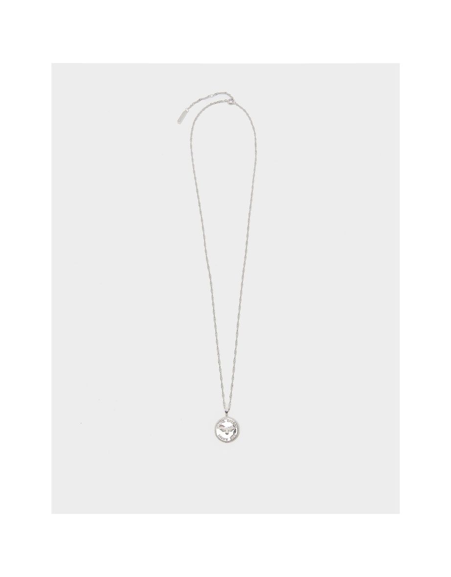 Shop Accessories Olivia Burton Plated Lucky Bee Pendant Necklace in Silver Online in Oman VogaCloset