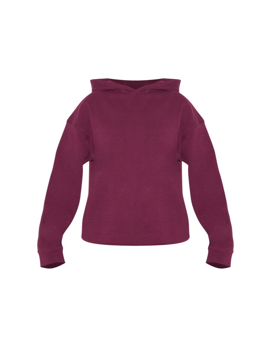 Plum Premium Interlock Oversized Hoodie - 4