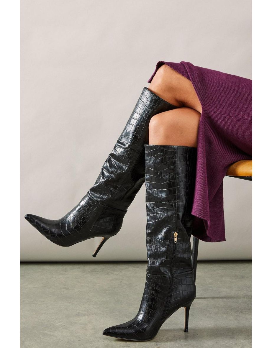 Kenny Stiletto Straight Leg Knee Boots