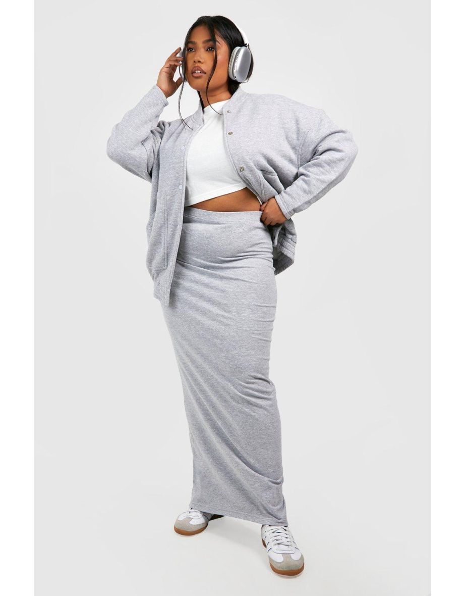 Style grey cotton maxi skirt hotsell