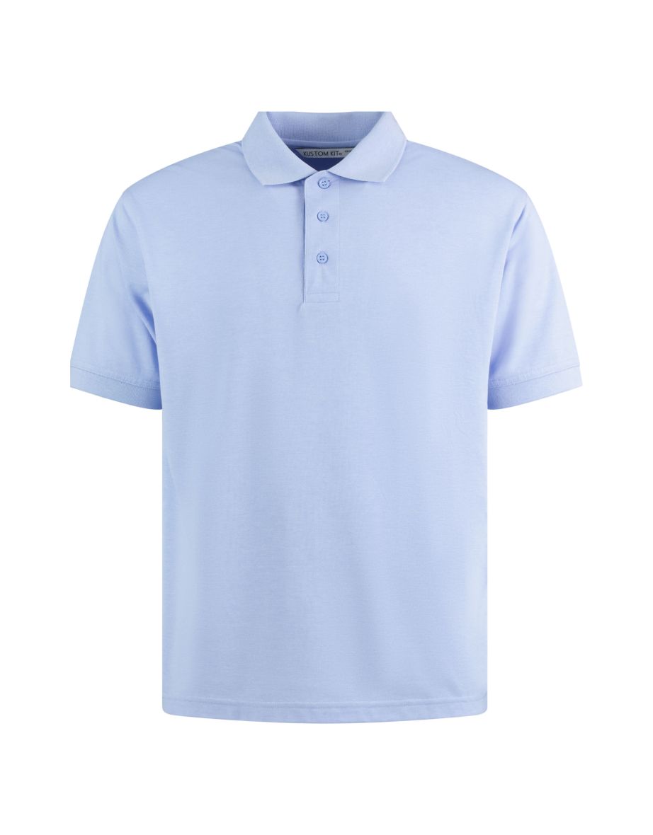 Kustom Kit Mens Klassic Superwash Short Sleeve Polo Shirt - Light Heather Blue