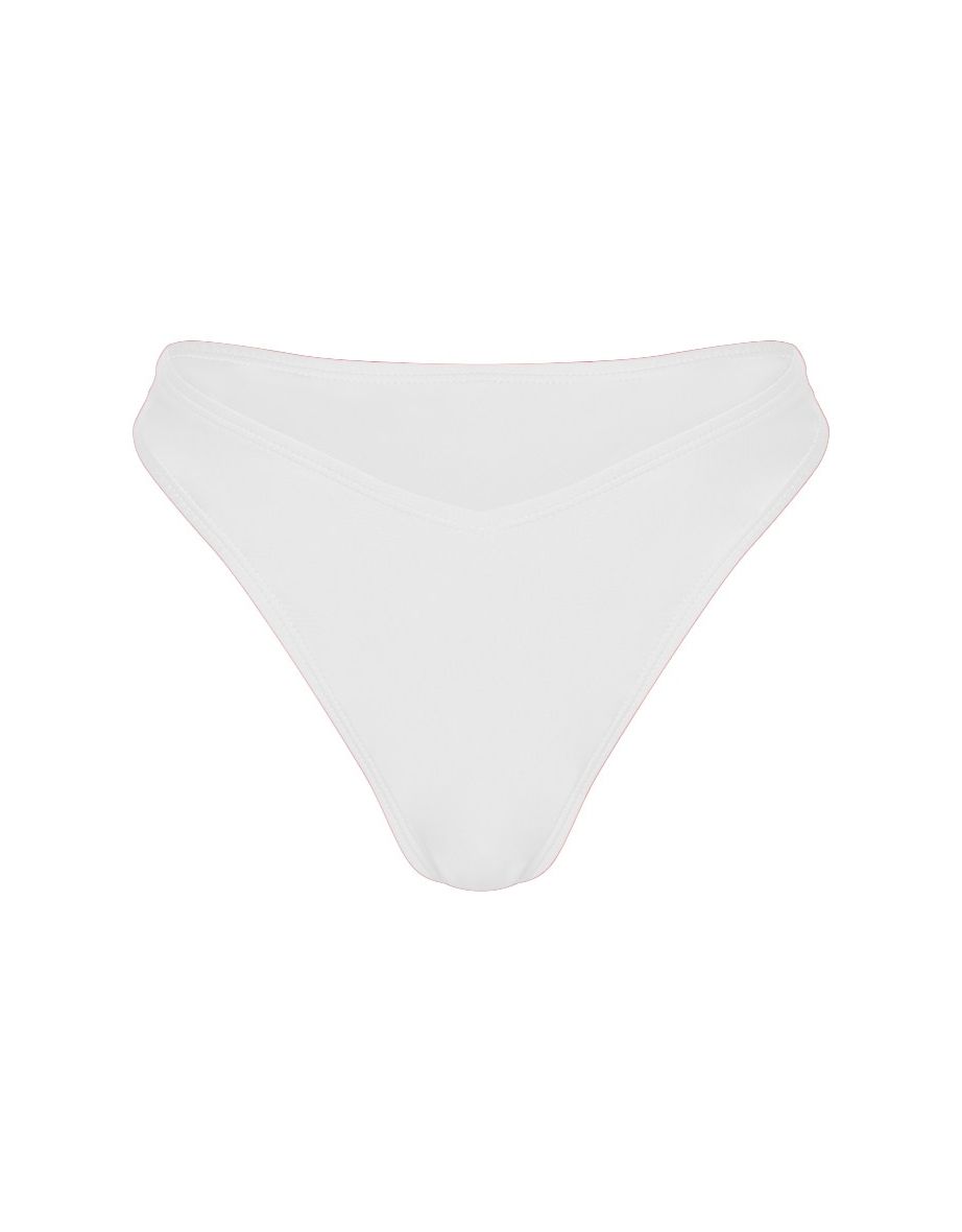 White Mix & Match Recycled Fabric V Front Bikini Bottoms