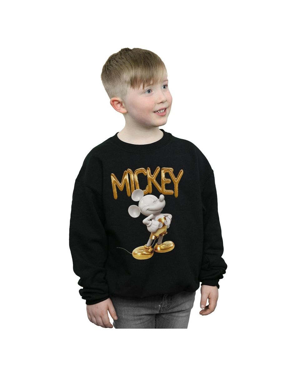 Shop Disney Boys Mickey Mouse Gold Statue Sweatshirt Black Online in Bahrain VogaCloset