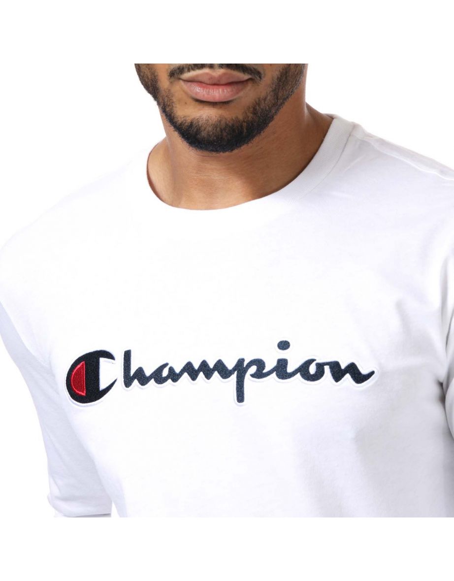 Men's Champion Rochester Long Sleeve T-Shirt in White - 5
