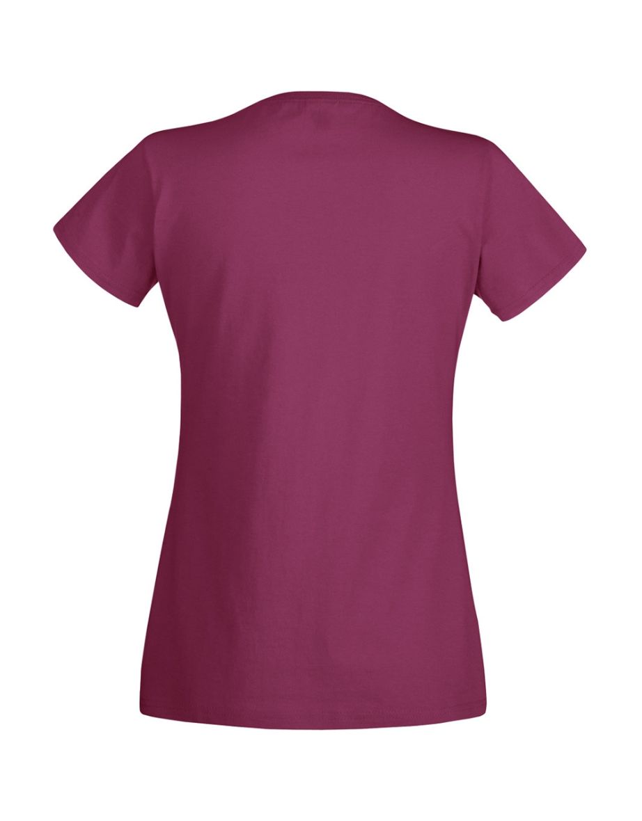 Fruit Of The Loom Ladies/Womens Lady-Fit Valueweight Short Sleeve T-Shirt (Pack Of 5) - Burgundy - 1