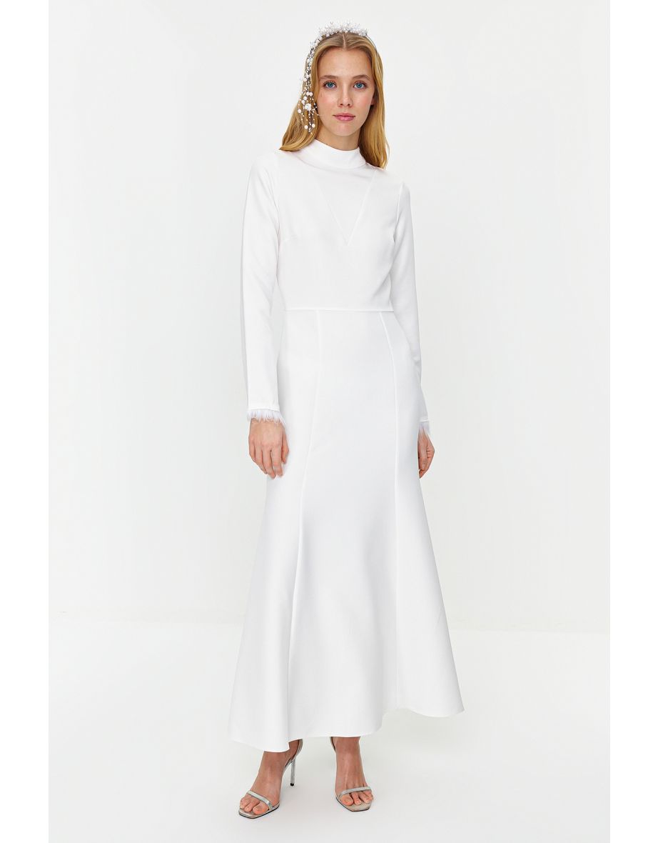 White Bridal/Wedding Special Day Woven Evening Dress