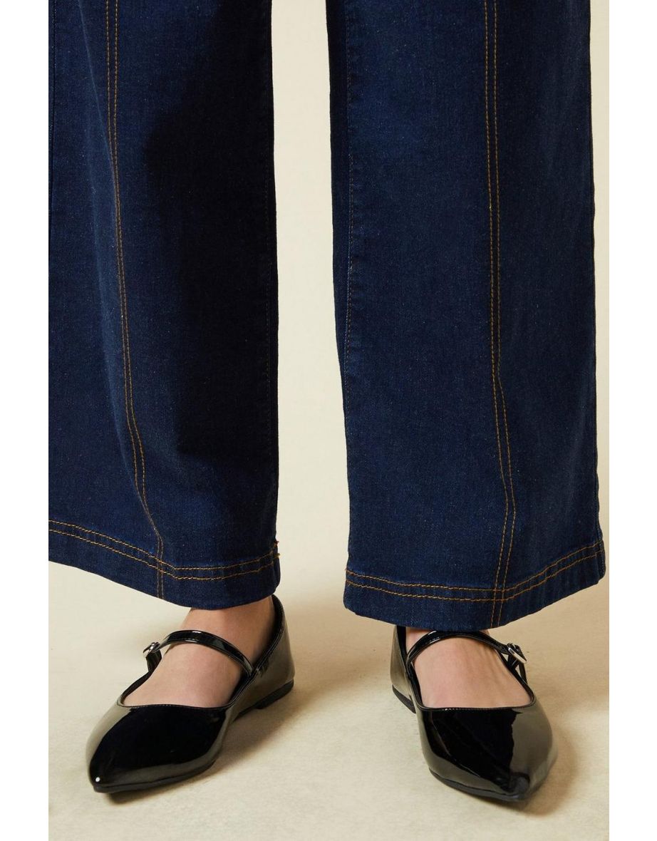 Wide Fit Nisha Pointed Mary-jane Pumps