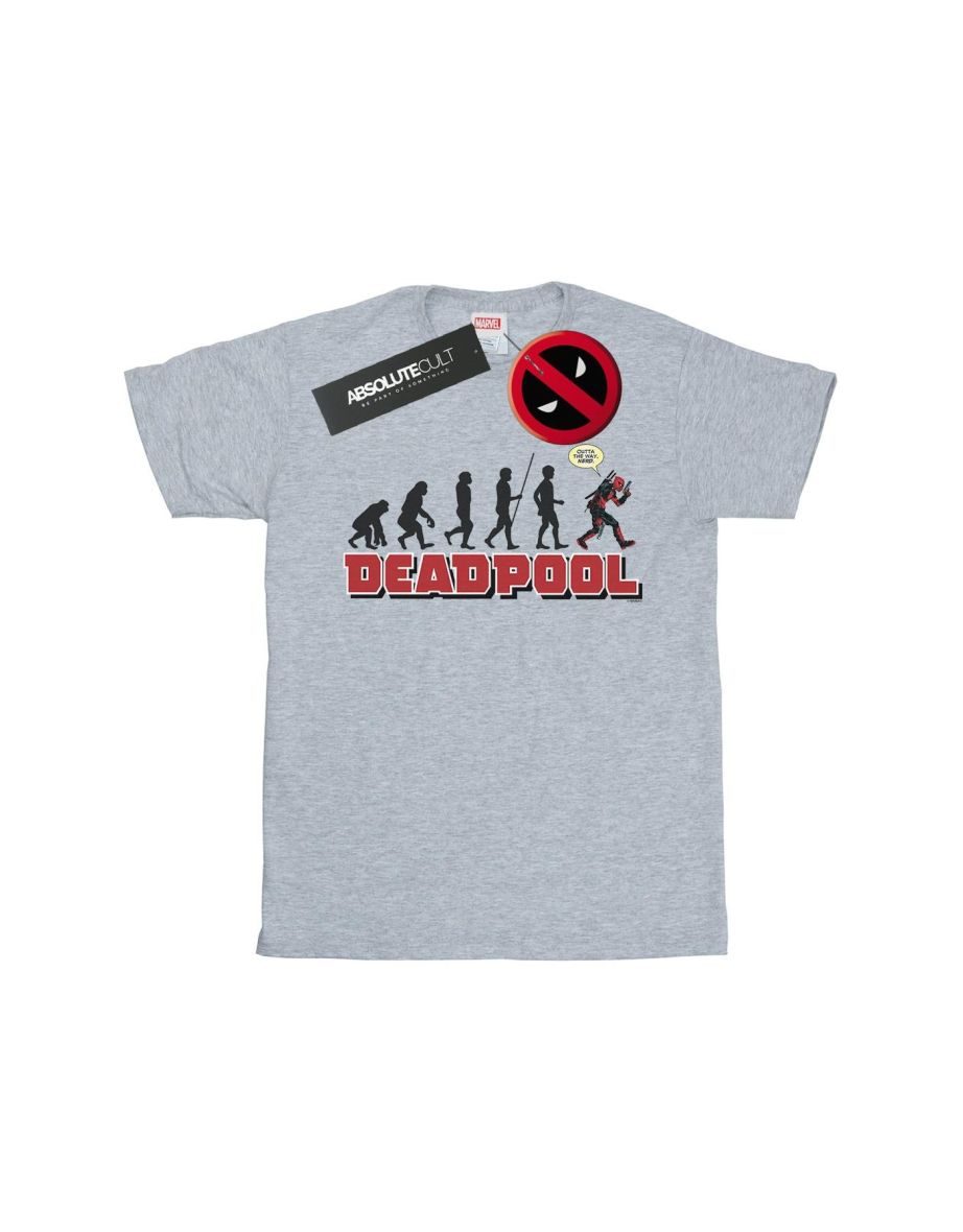 Marvel Mens Deadpool Evolution T-Shirt - Sports Grey