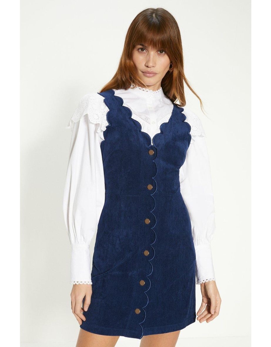 Oasis cord pinafore clearance dress