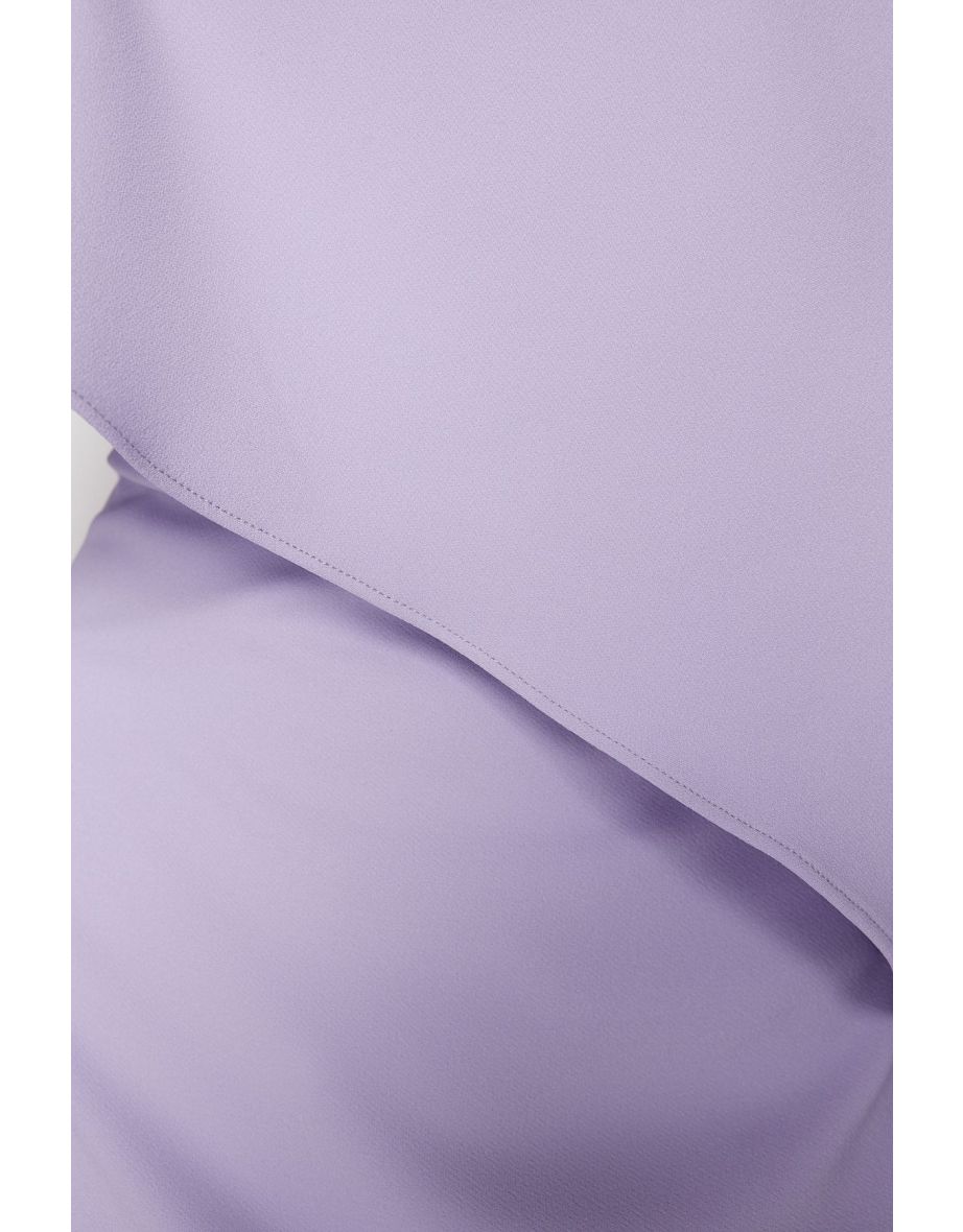 Lilac Single Sleeve Elegant Evening Dress - 7
