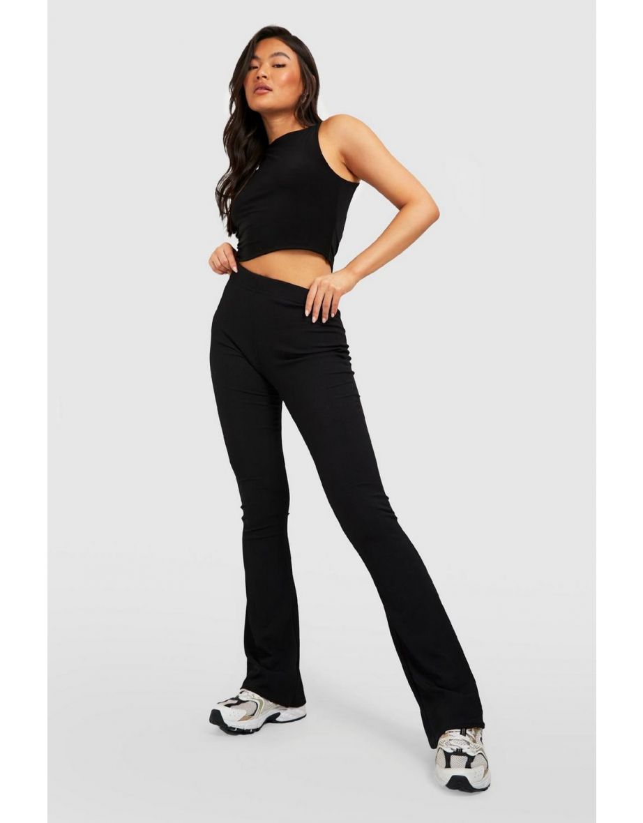 Biker Lace Up Faux Leather Flared Pants | boohoo