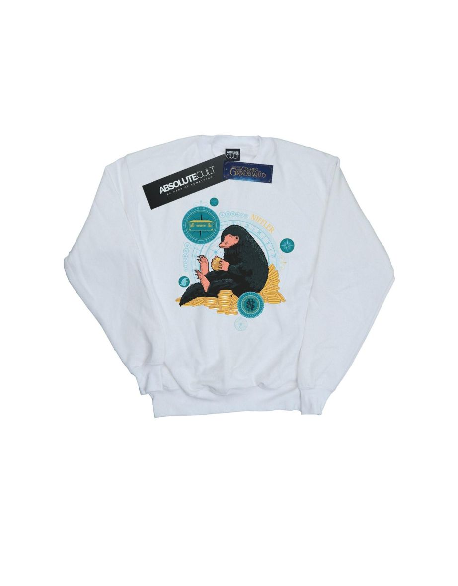 Fantastic Beasts Girls Sitting Niffler Sweatshirt - White