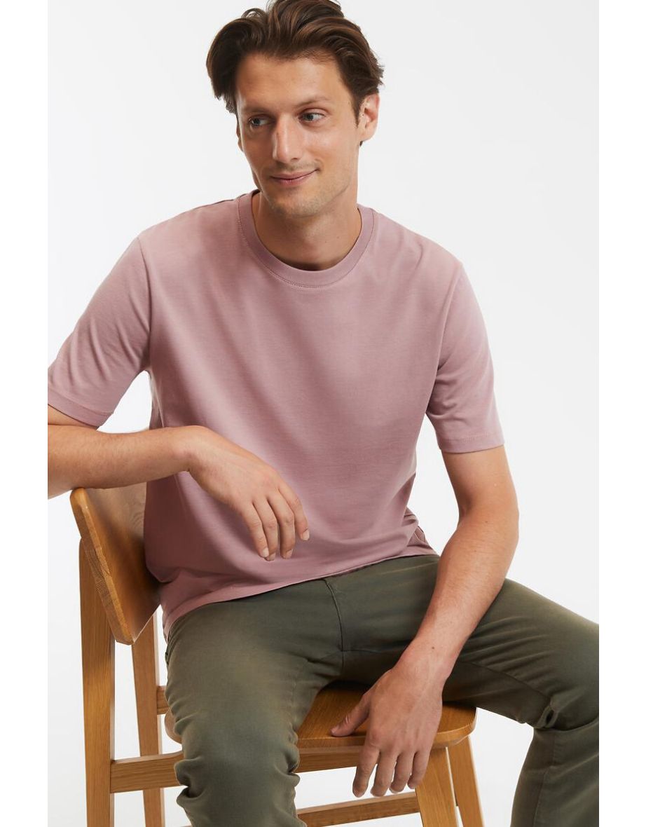 Organic Cotton T-Shirt with Crew Neck and Short Sleeves