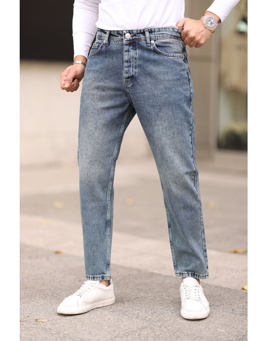 Medium Blue Boyfriend Jeans - 5