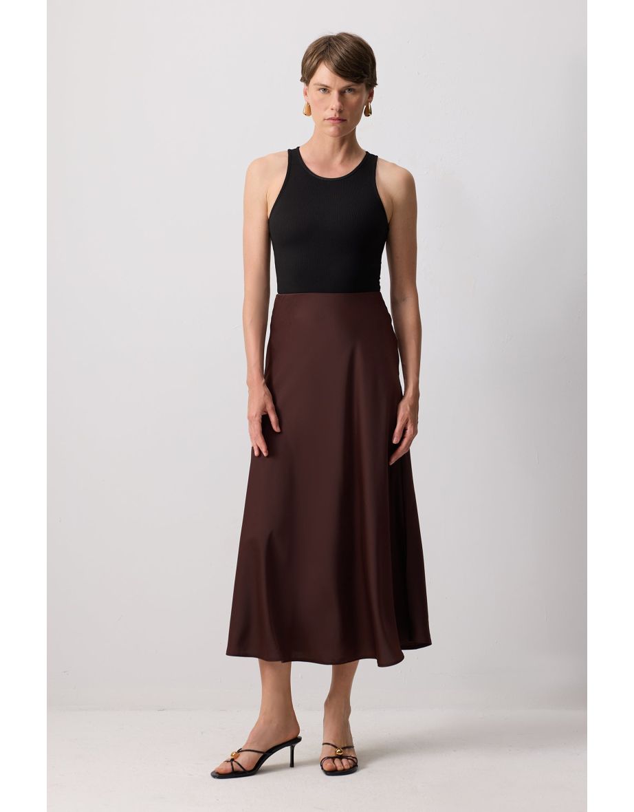 BASIC SATIN SKIRT