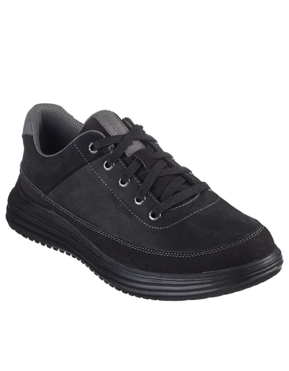 Skechers Mens Proven Aldeno Leather Casual Shoes - Black