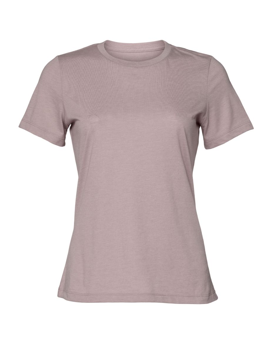 Bella + Canvas Womens/Ladies Heather Jersey Relaxed Fit T-Shirt - Pink Gravel