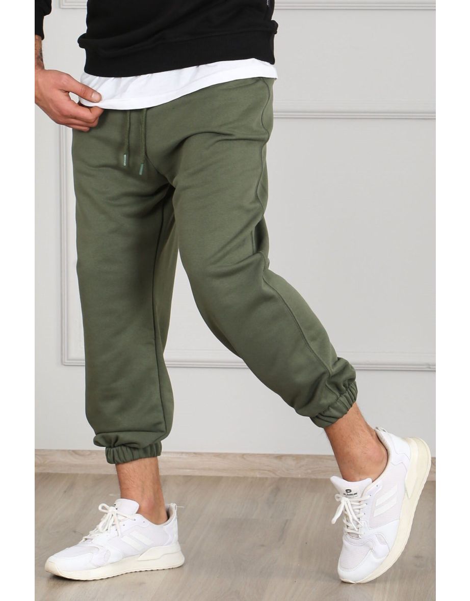 Khaki Oversize Short Leg Men's Tracksuit - 3