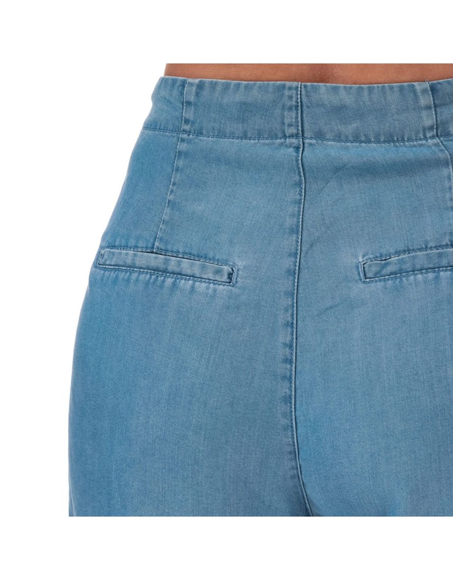 Women's Vero Moda Mia High Rise Loose Summer Shorts in Blue - 5