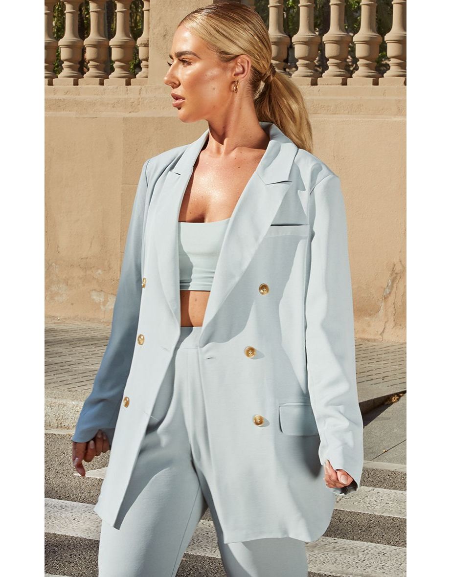 Dark Mint Tailored Woven Blazer