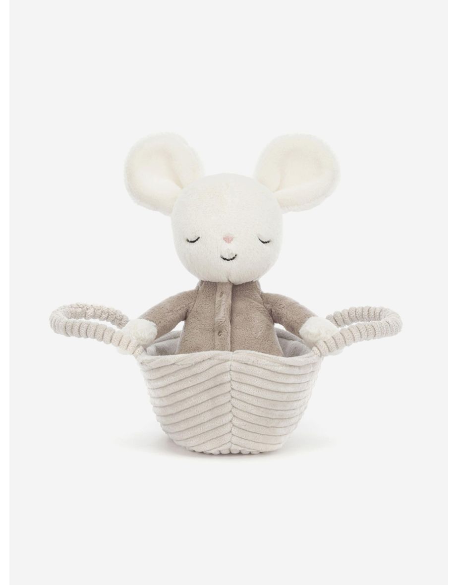 Rock-a-Bye Mouse in Ivory (20cm) - 3