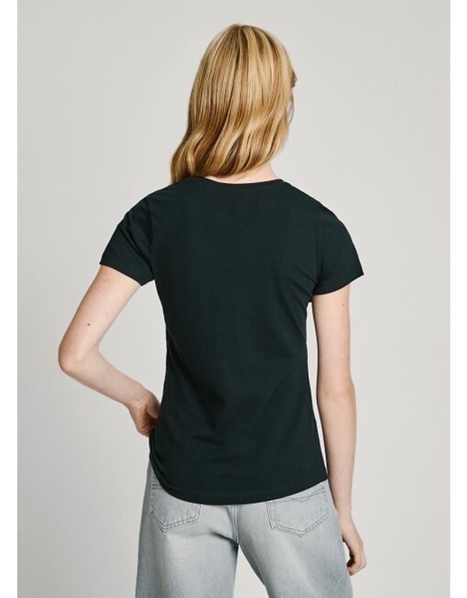 Logo Print Cotton T-Shirt with Short Sleeves - 3