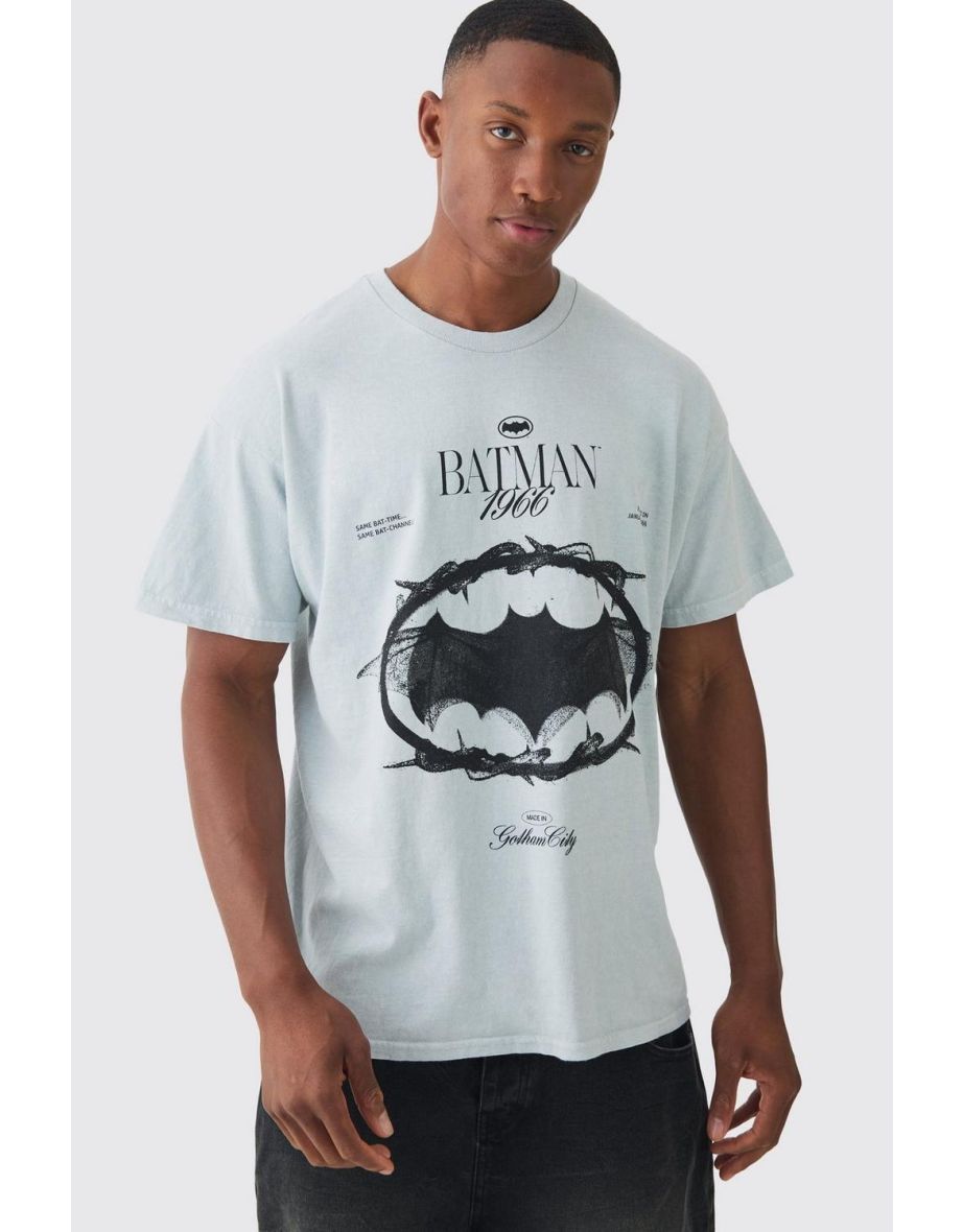 Oversized Vintage Batman License T-shirt - charcoal