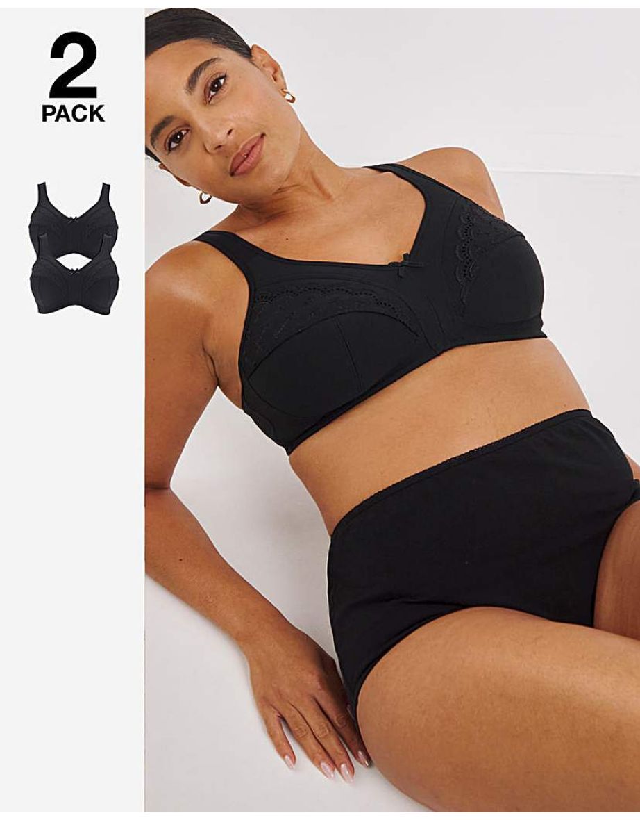 2 Pack Sally Minimiser Non Wired Bras