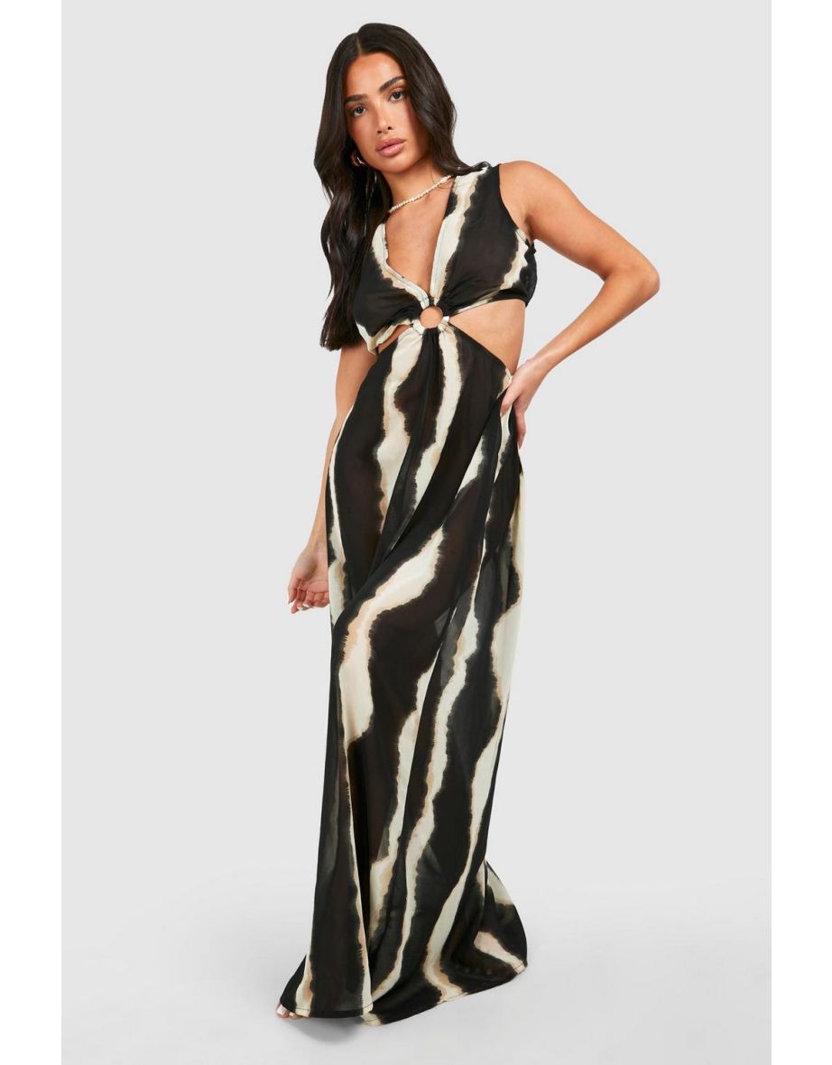 Petite Ring Detail Beach Dress - mono