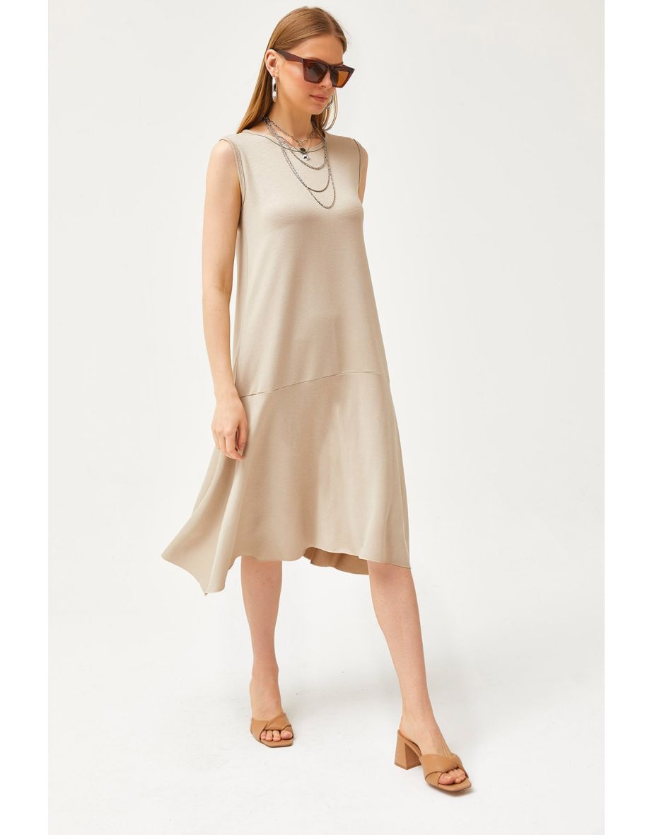 Women's Jewelled Skirt Split Crystal Knitted Dress