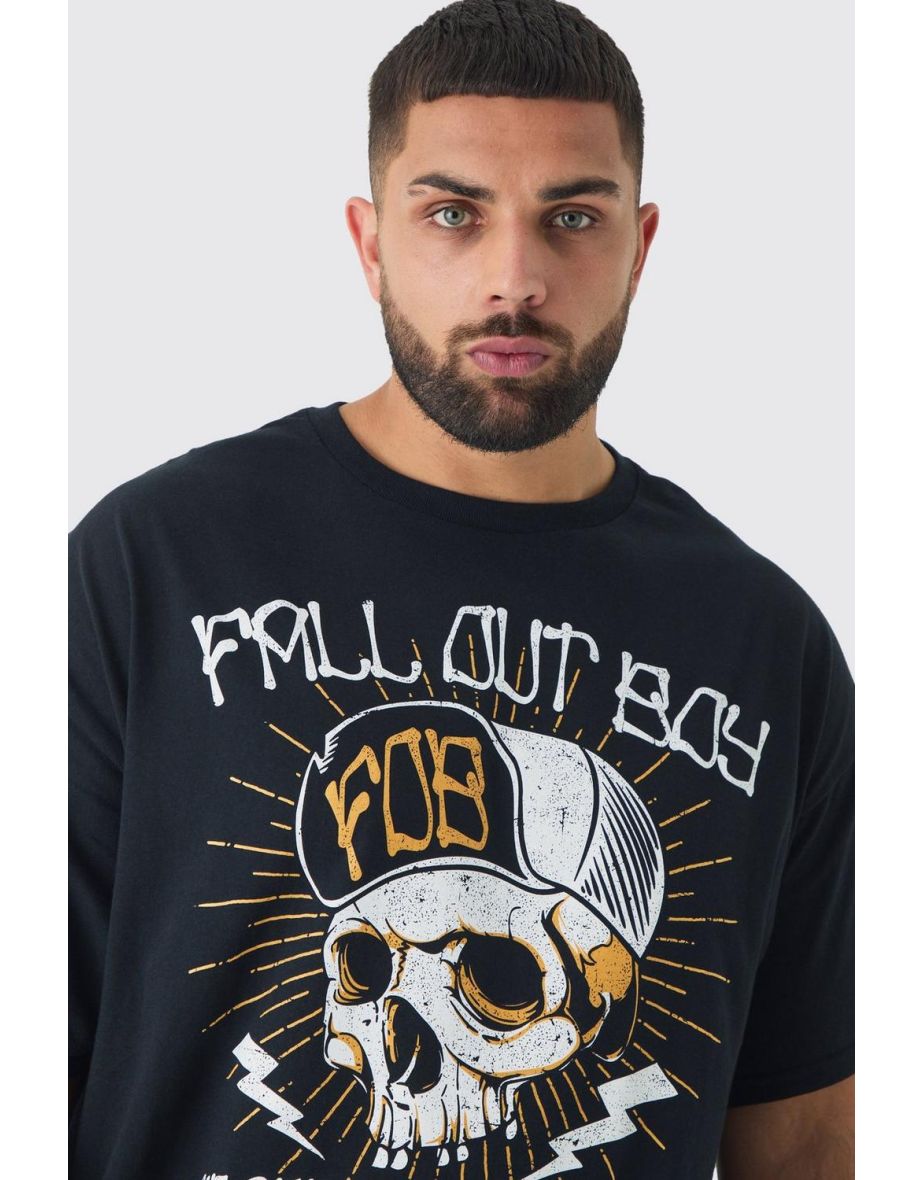 Plus Fall Out Boy License Print T-shirt - black - 2