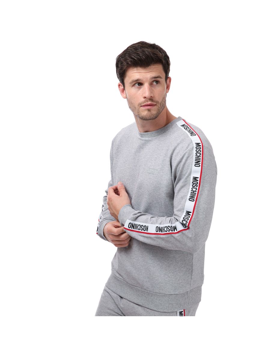 Men s Moschino Tape Sweatshirt in Grey